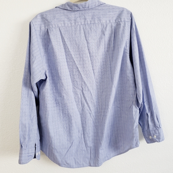 L.l.Bean Blue Glen Check Plaid Button Up Shirt Size 12 - Picture 2 of 3